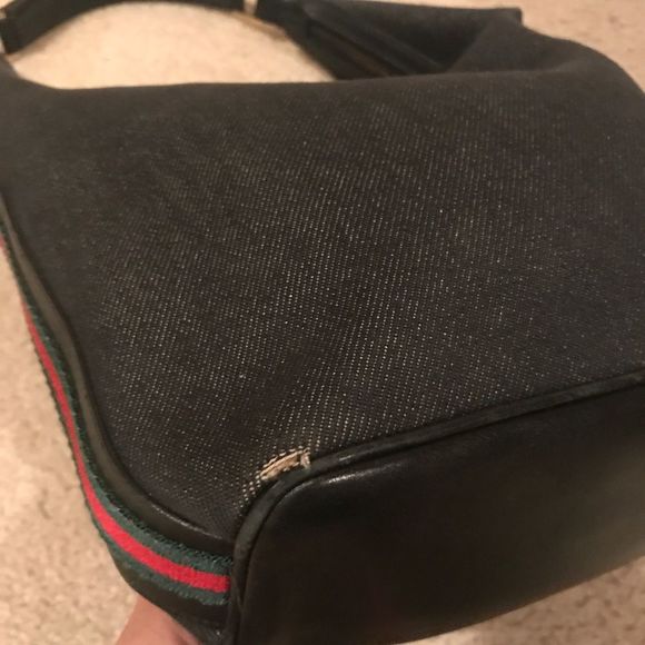 Gucci Bags Vintage Gucci Hobo Bag Pocketbook W Redgrn Stripe Poshmark